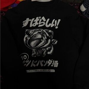 XO Black Sweatshirt with Graphic Design